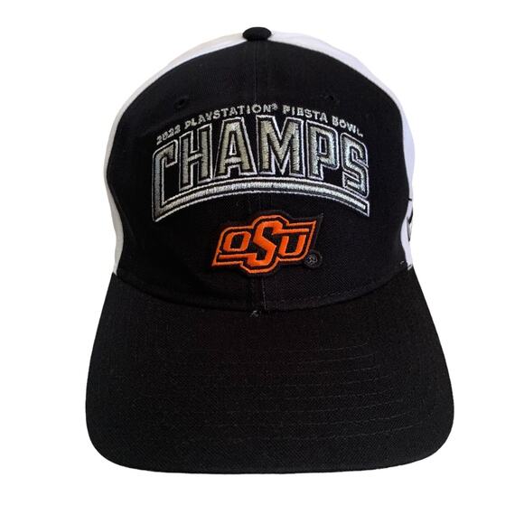 Nike 2022 PlayStation Fiesta Bowl Champs OSU Oklahoma State Snapback Cap Hat New - Picture 1 of 11